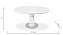 Кухонный стол раскладной AERO 120х120х76см закаленное стекло/сталь White Glass