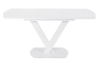 Кухонный стол раскладной AERO 80х120х76см закаленное стекло/сталь White Glass