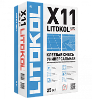Цементный клей Усиленный фиброволокном LITOKOL X11 EVO 25кг
