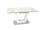 Кухонный стол раскладной AERO 85х140х77см закаленное стекло/керамика/сталь Mrb Pl