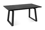 Кухонный стол раскладной AERO 90х160х76см закаленное стекло/керамика/сталь Carbon