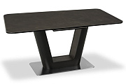 Кухонный стол раскладной AERO 90х160х77см закаленное стекло/керамика/сталь Basalt