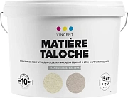 Краска для минеральных поверхностей структурная VINCENT DECOR Matière Taloche Белый основа 15л