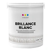 Краска для стен и потолков акриловая/матовая VINCENT DECOR Brillance Blanc I-2 Белый основа A 2,25л
