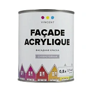 Краска для минеральных поверхностей акриловая/фасадная VINCENT DECOR Facade Acrylique F-2 Прозрачный основа C 0,7л