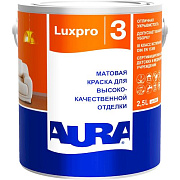 Краска для минеральных поверхностей латексная Aura(Eskaro) Luxpro 3 Белый основа A 2,5л