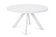 Кухонный стол раскладной AERO 120х120х73,5см закаленное сатинированное стекло/сталь White Silk