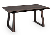 Кухонный стол раскладной AERO 90х160х76см закаленное стекло/керамика/сталь Dark Oak