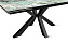 Кухонный стол раскладной AERO 90х160х76см закаленное стекло/керамика/сталь Malahit