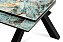 Кухонный стол раскладной AERO 90х160х76см закаленное стекло/керамика/сталь Malahit