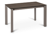 Кухонный стол раскладной AERO 80х120х77см закаленное стекло/керамика/сталь Latte