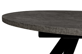 Кухонный стол раскладной AERO 120х120х73,5см ламинат/сталь Grafite