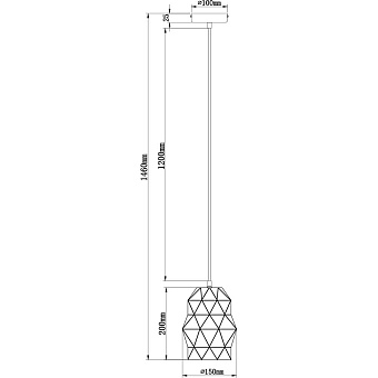 Светильник подвесной Maytoni Louvre MOD199-PL-03-G 60Вт E27