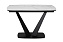 Кухонный стол раскладной AERO 85х120х76см закаленное стекло/керамика/сталь Carrara