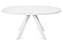 Кухонный стол раскладной AERO 120х120х73,5см закаленное стекло/сталь White Glass