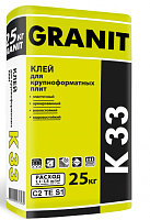 Эластичный клей для плитки GRANIT К-33 25кг