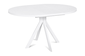 Кухонный стол раскладной AERO 100х100х74см закаленное стекло/сталь White Glass