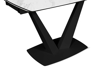 Кухонный стол раскладной AERO 85х120х76см закаленное стекло/керамика/сталь Mrb Pl