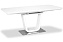 Кухонный стол раскладной AERO 85х140х76см закаленное стекло/сталь White