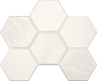 Керамическая мозаика ESTIMA Terra Mosaic/LN00_NS/TE00_NS/25x28,5/Hexagon White 25х28,5см 0,713кв.м.
