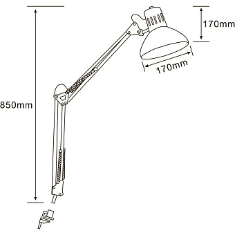 Настольная лампа офисная Arte Lamp SENIOR A6068LT-1BK 40Вт E27