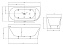 Ванна акриловая Abber AB9257-1.7 L 170х78см пристенная