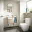 Полка в ванную округлая IDEAL STANDARD TONIC II R4344WG 1-ярусная 26х45см lacquered white glossy