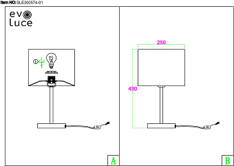 Настольная лампа Evoluce BRESCIA SLE300574-01 40Вт E27