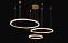 Люстра подвесная CRYSTAL LUX FORTUNA FORTUNA SP158W LED D400+600+800 GOLD 158Вт 1 лампочек LED