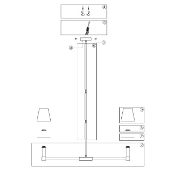 Светильник подвесной Maytoni Tet-a-tet MOD104PL-09B 40Вт E14