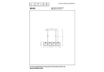 Светильник подвесной Lucide SUUS 00427/04/30 40Вт E27