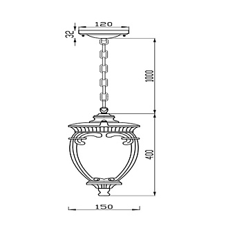 Светильник подвесной Maytoni Fleur O414PL-01GB 60Вт E27