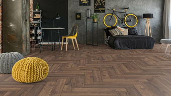 Ламинат Alpine Floor HERRINGBONE 8 Бордо LF102-10 600х101х8мм 33 класс 2,2кв.м