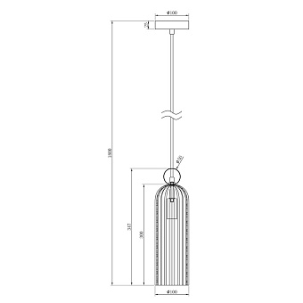 Светильник подвесной Maytoni Antic MOD302PL-01CG 40Вт E14