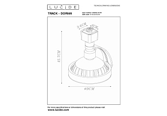 Светильник потолочный Lucide TRACK - DORIAN 09954/01/30 50Вт GU10