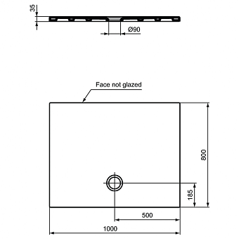 Душевой поддон IDEAL STANDARD STRADA T2573YK 80х100см