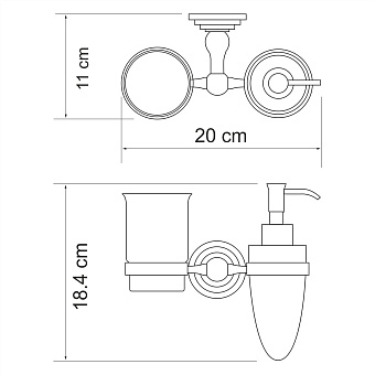 Набор аксессуаров для ванной WASSERKRAFT Ammer K-7000 K-7089 хром 2 предметов