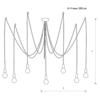 Светильник подвесной Nowodvorski Spider 9743 420Вт E27