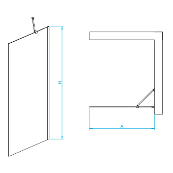 Перегородка для душа RGW Walk In 351011012-11 WA-110 195х120см стекло прозрачное