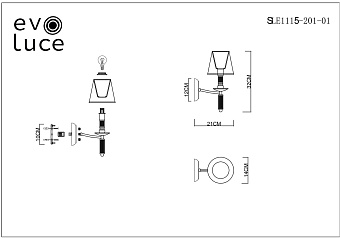 Люстра Evoluce MALTE SLE1107-103-06 30Вт 6 лампочек G9
