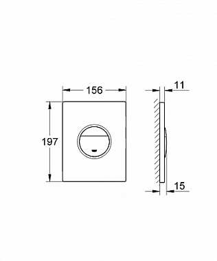 Панель смыва GROHE Nova Cosmopolitan 38765P00 хром