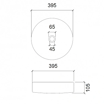 Раковина накладная Abber GLAS AK2301R 39,5х39,5см