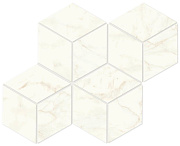 Керамическая мозаика Atlas Concord Италия Marvel Shine A417 Calacatta Delicato Mosaico Esagono Matt 30х35см 0,42кв.м.