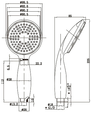 Ручной душ LEMARK LM8001C хром