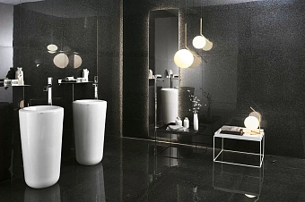 Полированный керамогранит FAP CERAMICHE Roma Diamond fNEO Frammenti Black Brillante 75х75см 1,125кв.м.