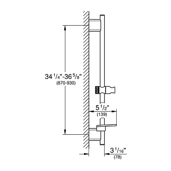 Штанга для душа GROHE 26603000 хром