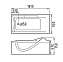 Ванна акриловая Gemy G9055 K L 181х92см пристенная