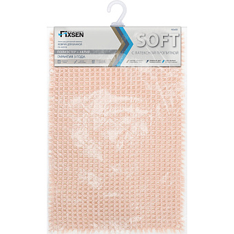 Коврик для ванной FIXSEN Soft FX-4001B 60х40см розовый