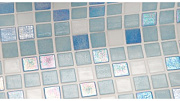 Стеклянная мозаика Ezzari Sky mix TES77825 белый/голубой/синий 31,3х49,5см 2кв.м.