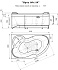 Ванна акриловая RADOMIR Миранда 2-01-0-2-1-217Ч 169х110см угловая